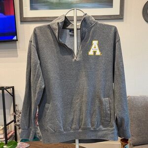App State Gray Quarter-Zip Sweatshirt